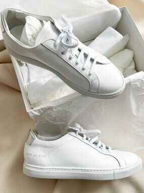 NIB Common Projects Retro Low Sneaker in White, size 40 (fits 10.5)